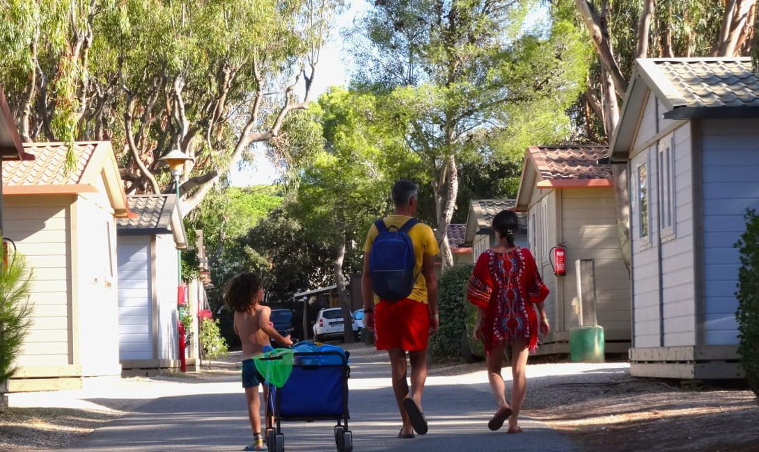 camping famille retour de plage